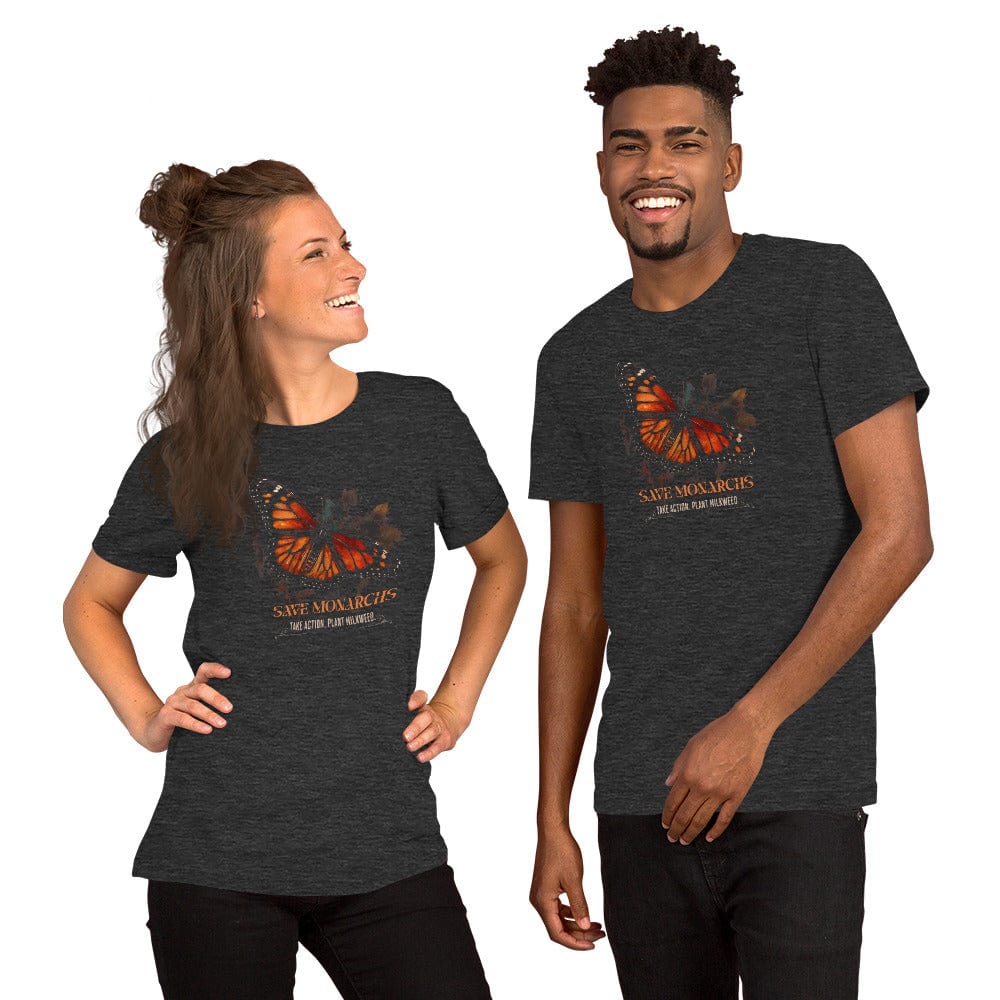 OMTHREAD Save Monarchs Shirt Plant Milkweed Butterfly Conservation Tee