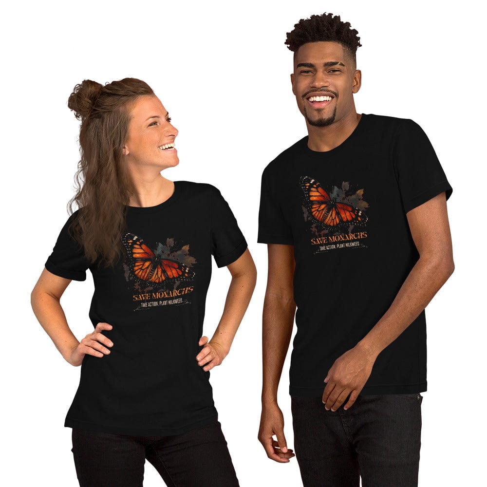 OMTHREAD Save Monarchs Shirt Plant Milkweed Butterfly Conservation Tee