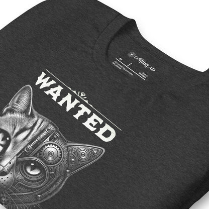 OMTHREAD Schrodinger Cat Quantum Retro Monochrome Wanted Shirt