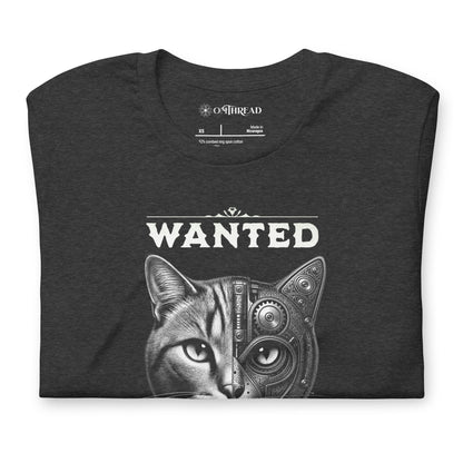 OMTHREAD Schrodinger Cat Quantum Retro Monochrome Wanted Shirt