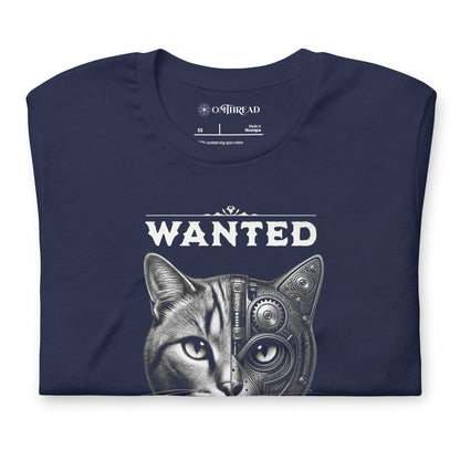 OMTHREAD Schrodinger Cat Quantum Retro Monochrome Wanted Shirt