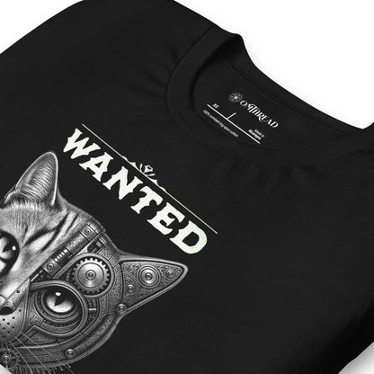 OMTHREAD Schrodinger Cat Quantum Retro Monochrome Wanted Shirt