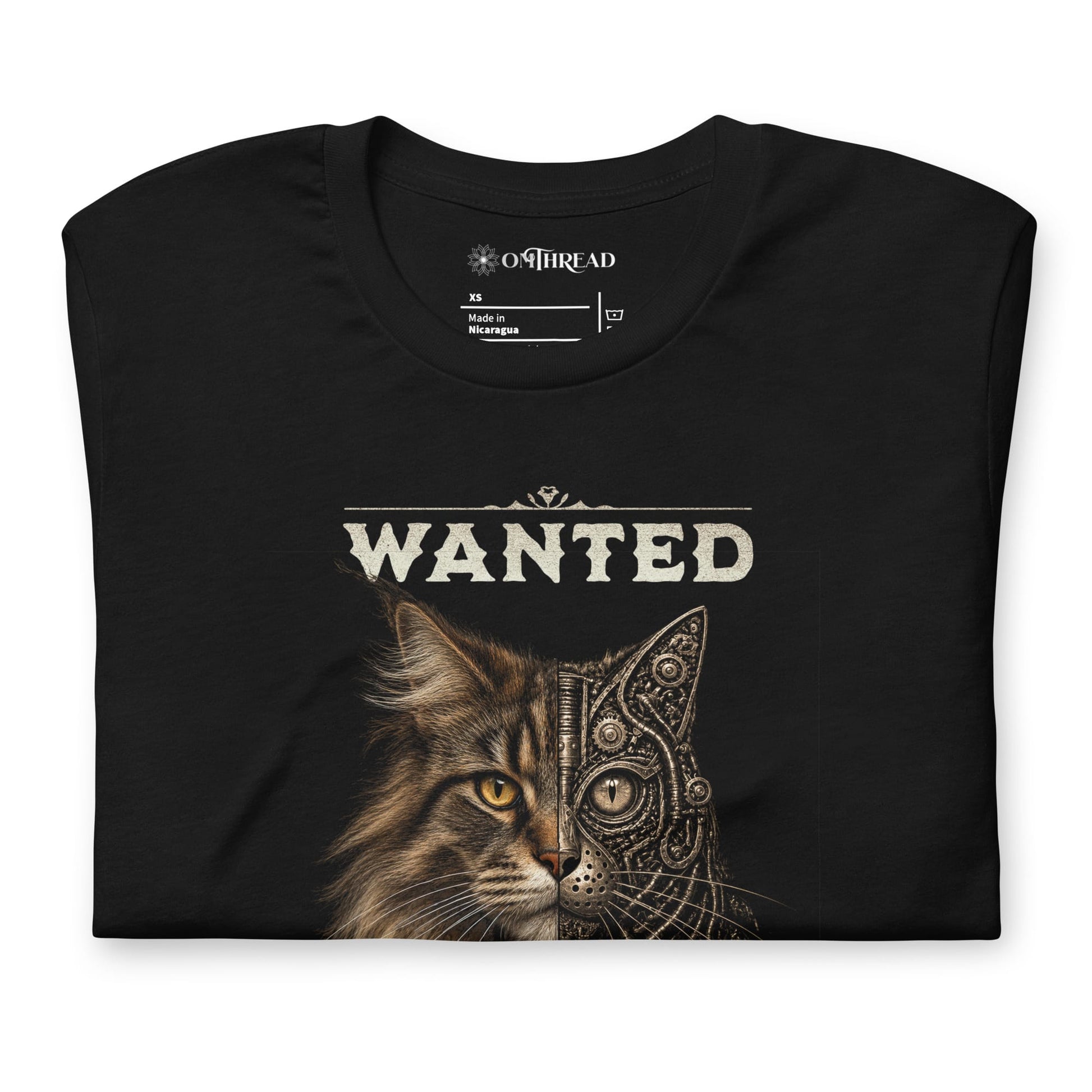 OMTHREAD Schrodinger Maine Coon Cat Shirt Wanted Science Tee
