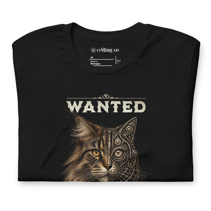 OMTHREAD Schrodinger Maine Coon Cat Shirt Wanted Science Tee