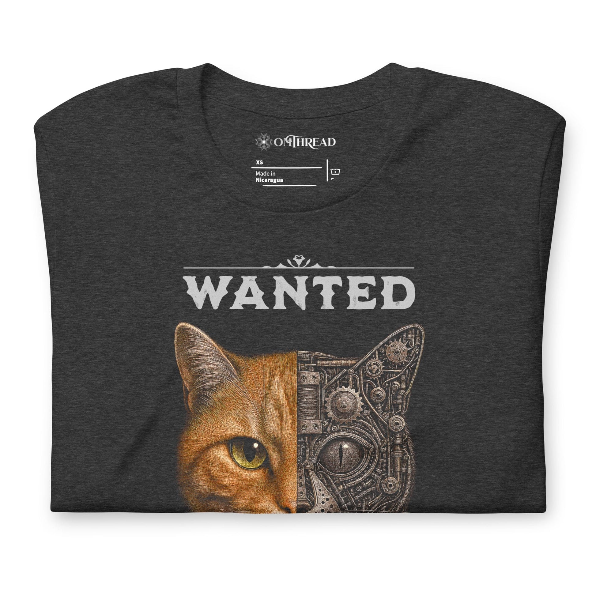 OMTHREAD Schrodinger Orange Tabby Cat Shirt Science Physics Tee