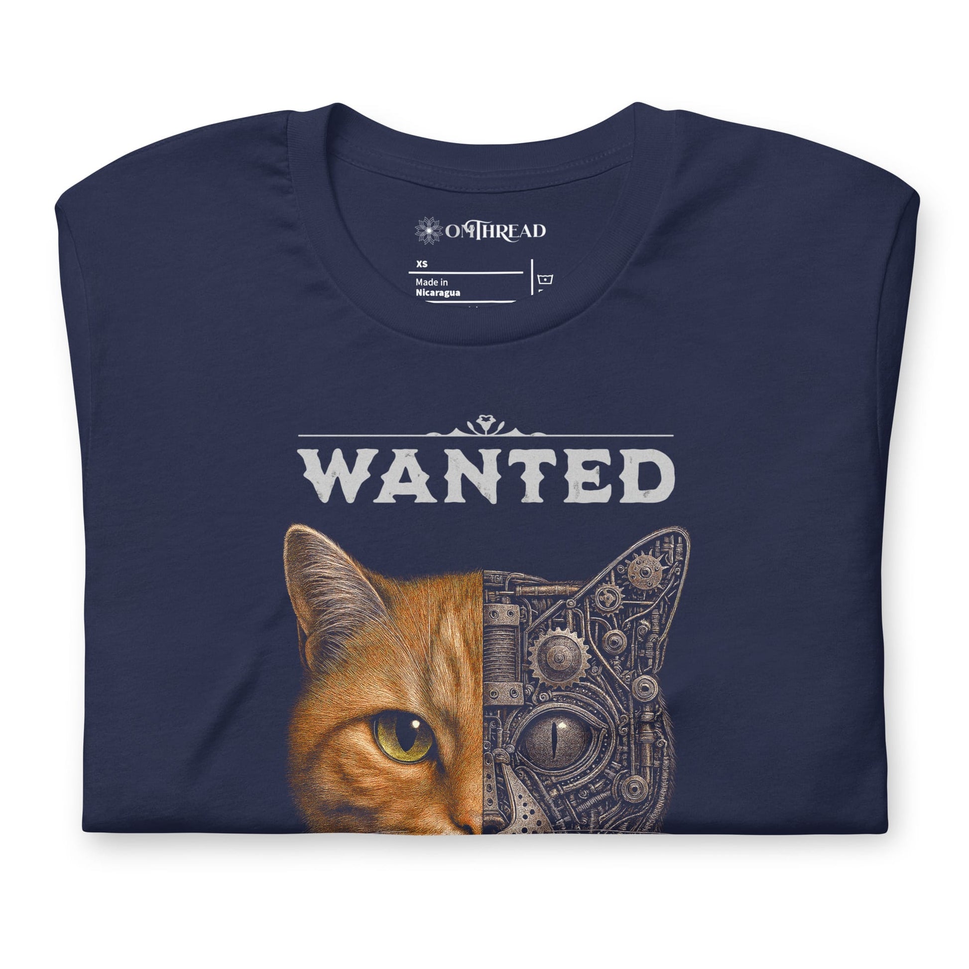 OMTHREAD Schrodinger Orange Tabby Cat Shirt Science Physics Tee
