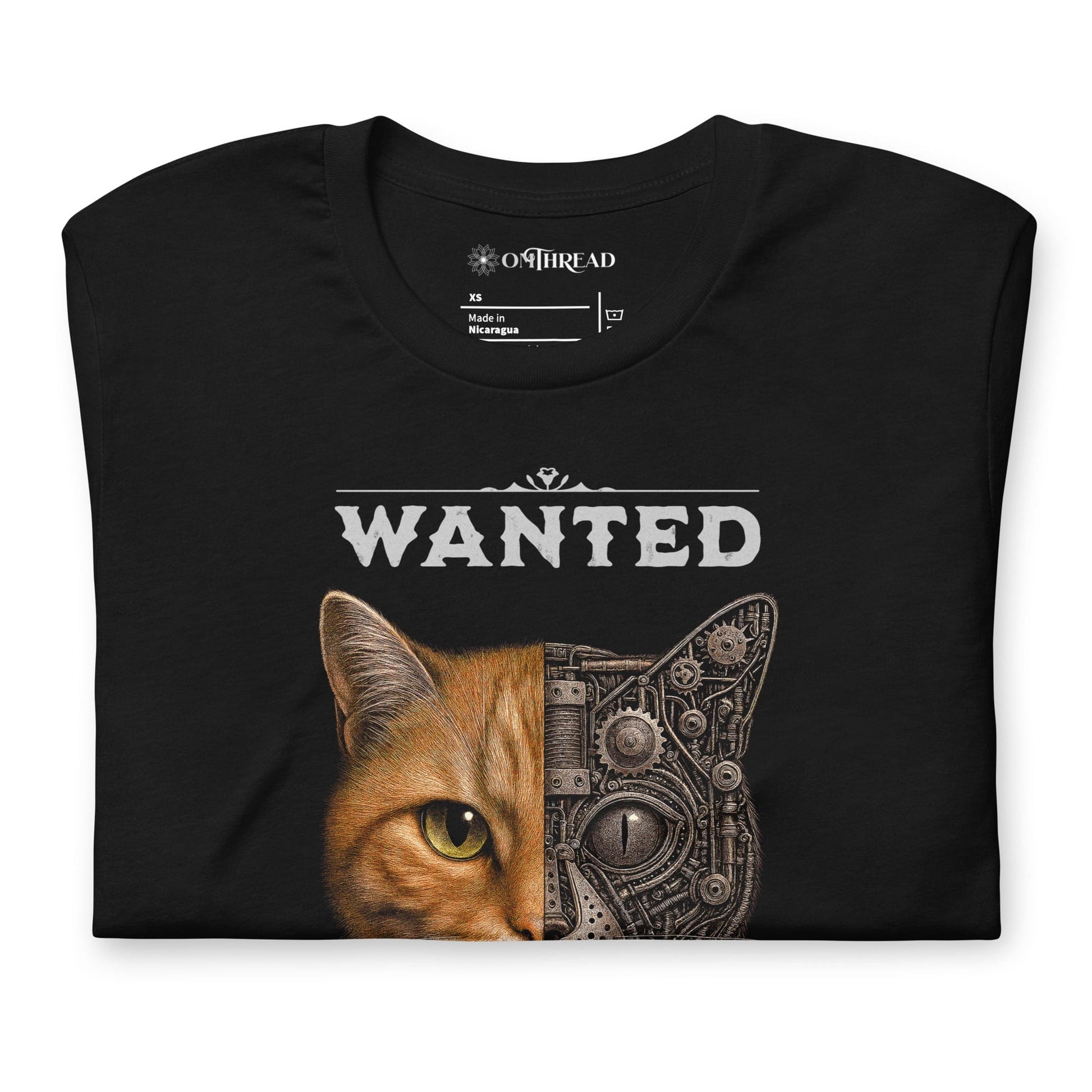 OMTHREAD Schrodinger Orange Tabby Cat Shirt Science Physics Tee