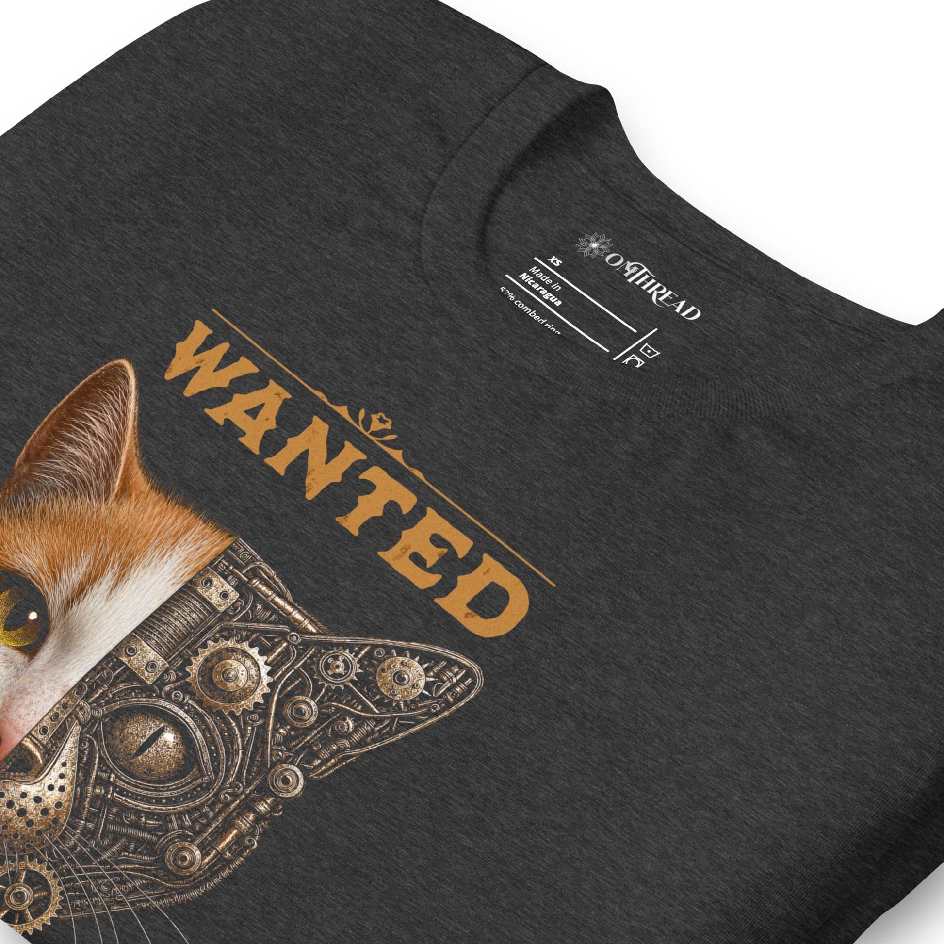OMTHREAD Schrodinger Orange White Cat Shirt Science Physics Tee