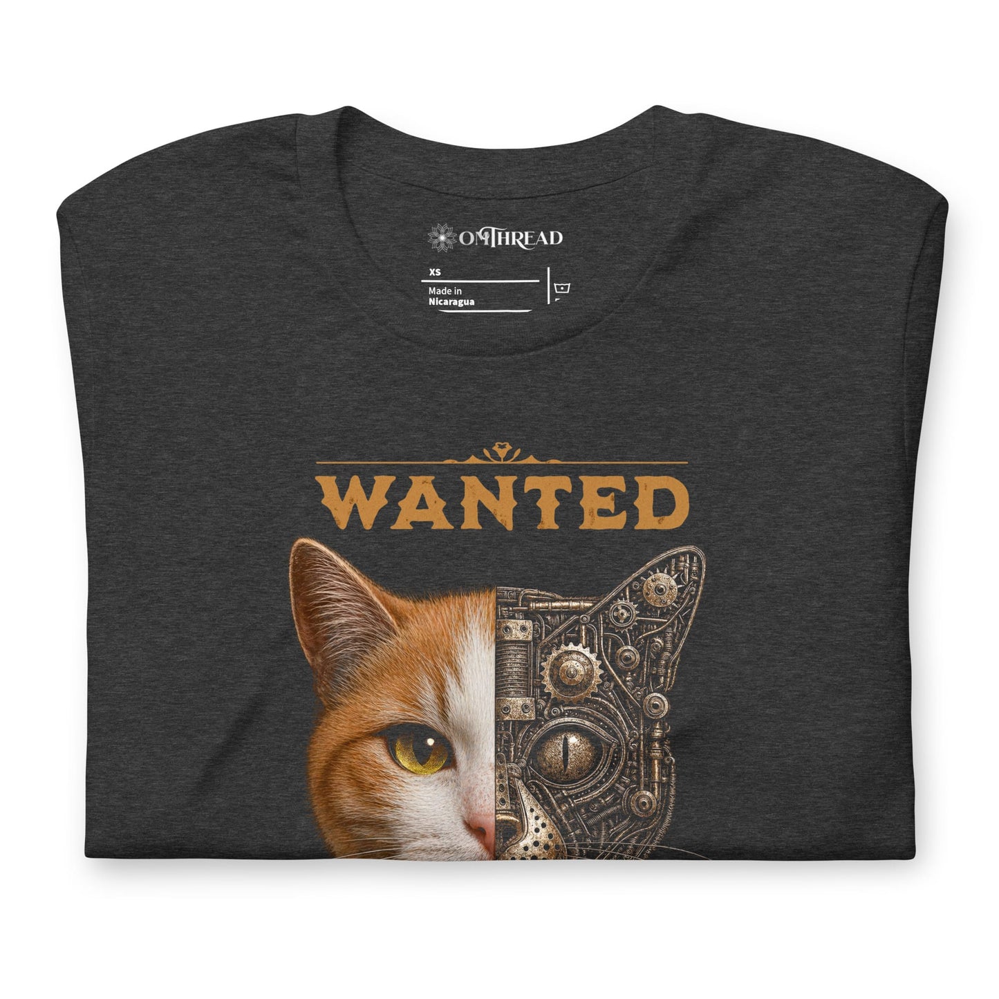 OMTHREAD Schrodinger Orange White Cat Shirt Science Physics Tee