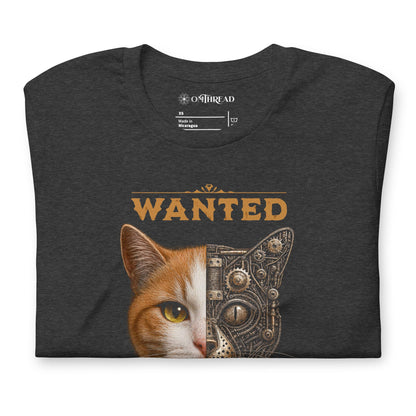 OMTHREAD Schrodinger Orange White Cat Shirt Science Physics Tee