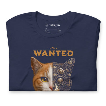 OMTHREAD Schrodinger Orange White Cat Shirt Science Physics Tee