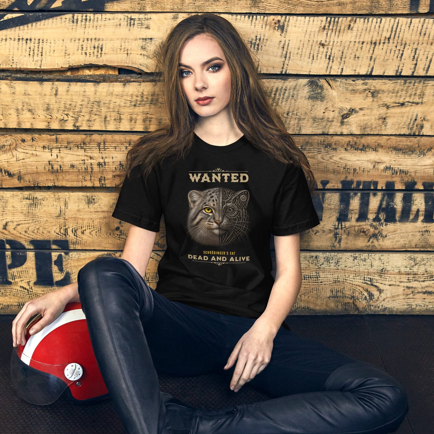 OMTHREAD Schrodinger Pallas Cat Shirt Quantum Physics Science Tee