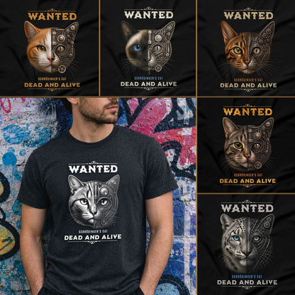 OMTHREAD Schrödinger's Cat T-Shirt | Quantum Physics Geek Tee