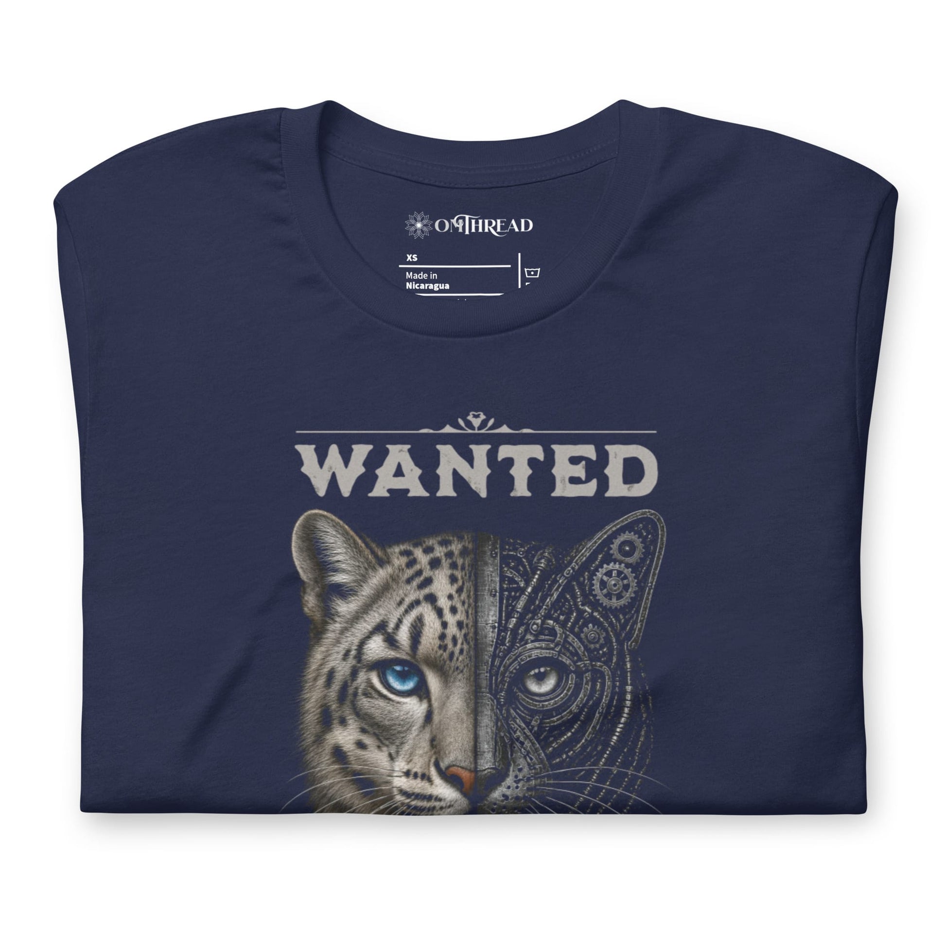 OMTHREAD Schrodinger Snow Leopard Cat Shirt Wildlife Science Tee