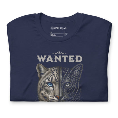 OMTHREAD Schrodinger Snow Leopard Cat Shirt Wildlife Science Tee