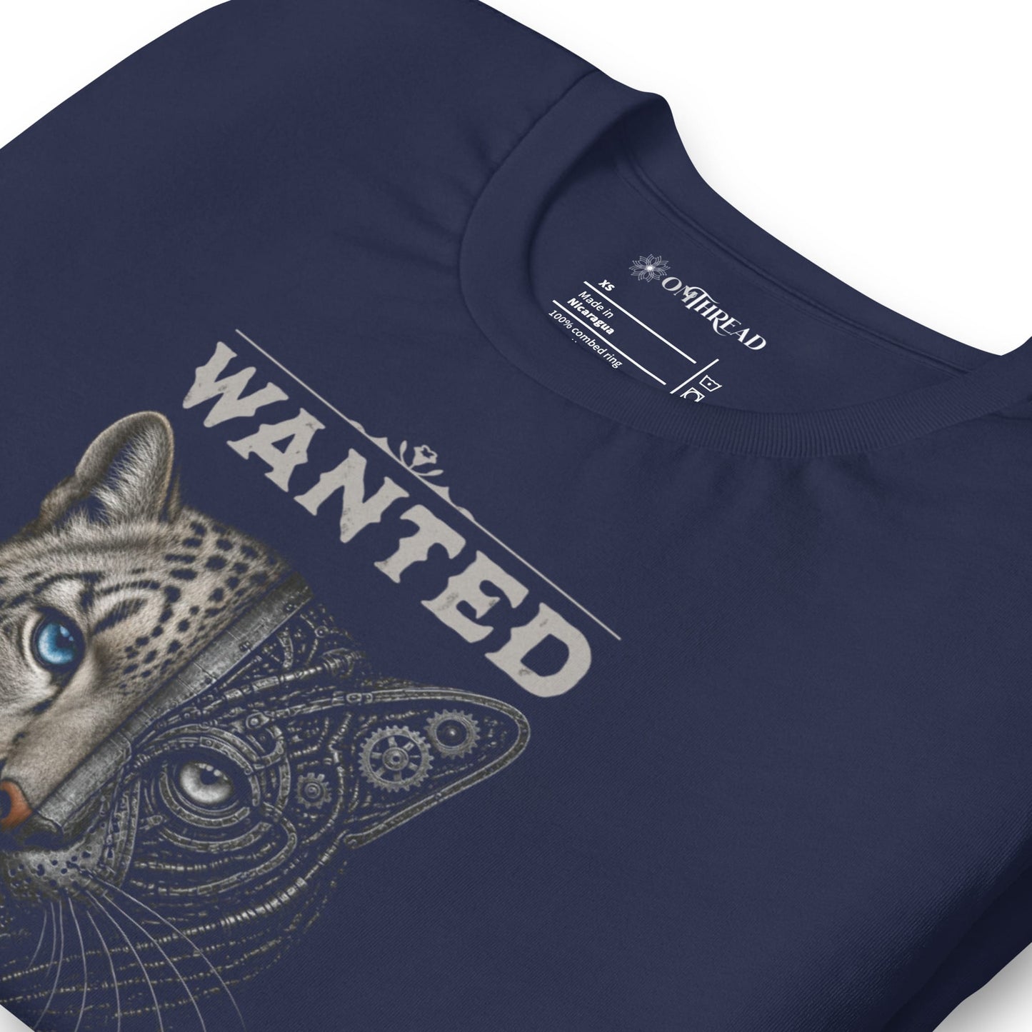 OMTHREAD Schrodinger Snow Leopard Cat Shirt Wildlife Science Tee