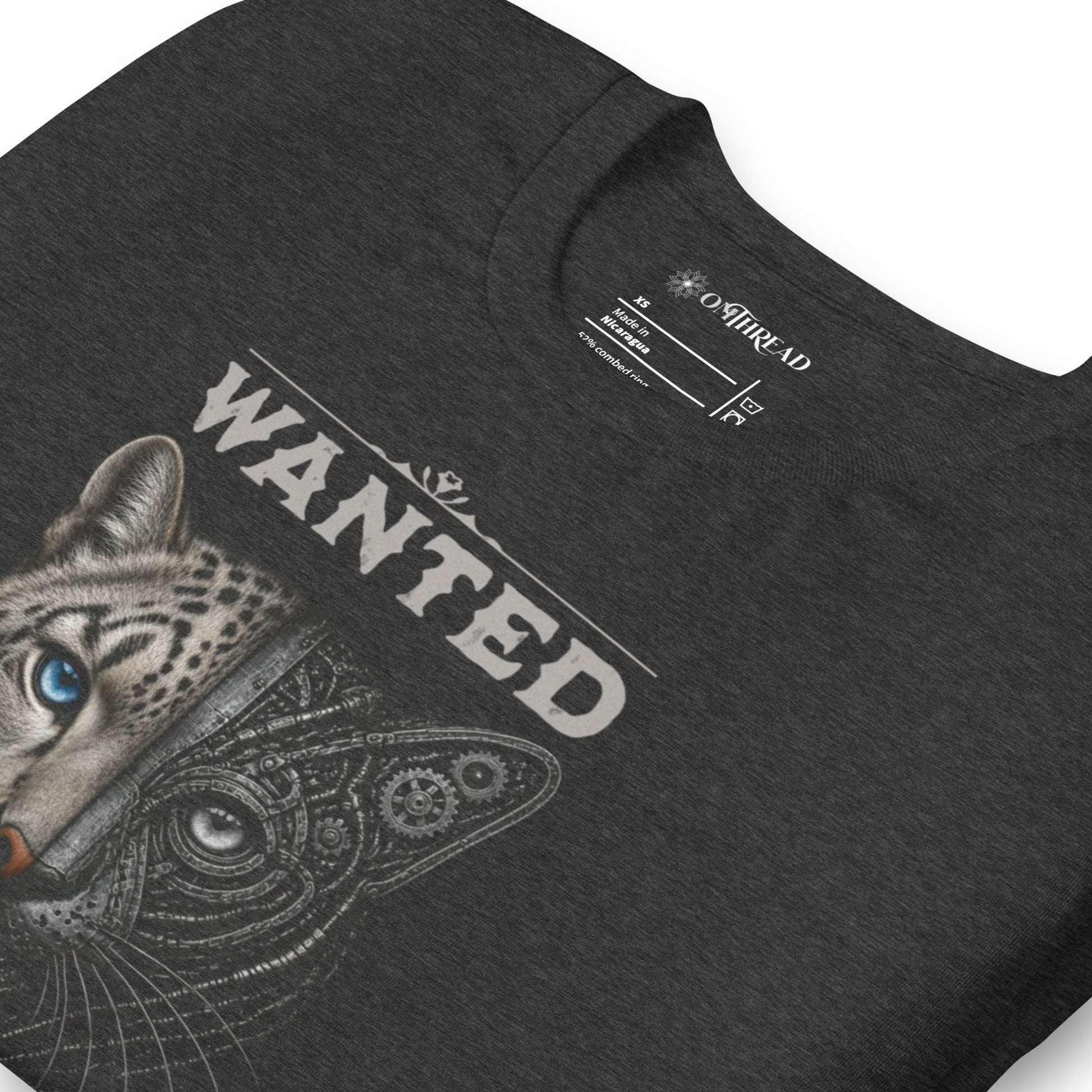 OMTHREAD Schrodinger Snow Leopard Cat Shirt Wildlife Science Tee