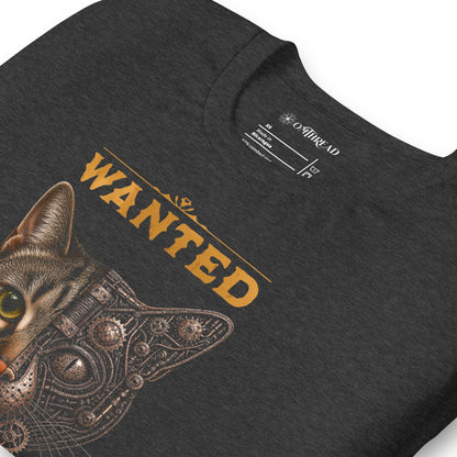 OMTHREAD Schrodinger Tabby Cat Shirt Wanted Science Graphic Tee