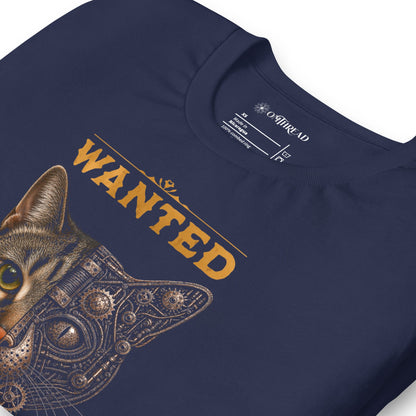 OMTHREAD Schrodinger Tabby Cat Shirt Wanted Science Graphic Tee