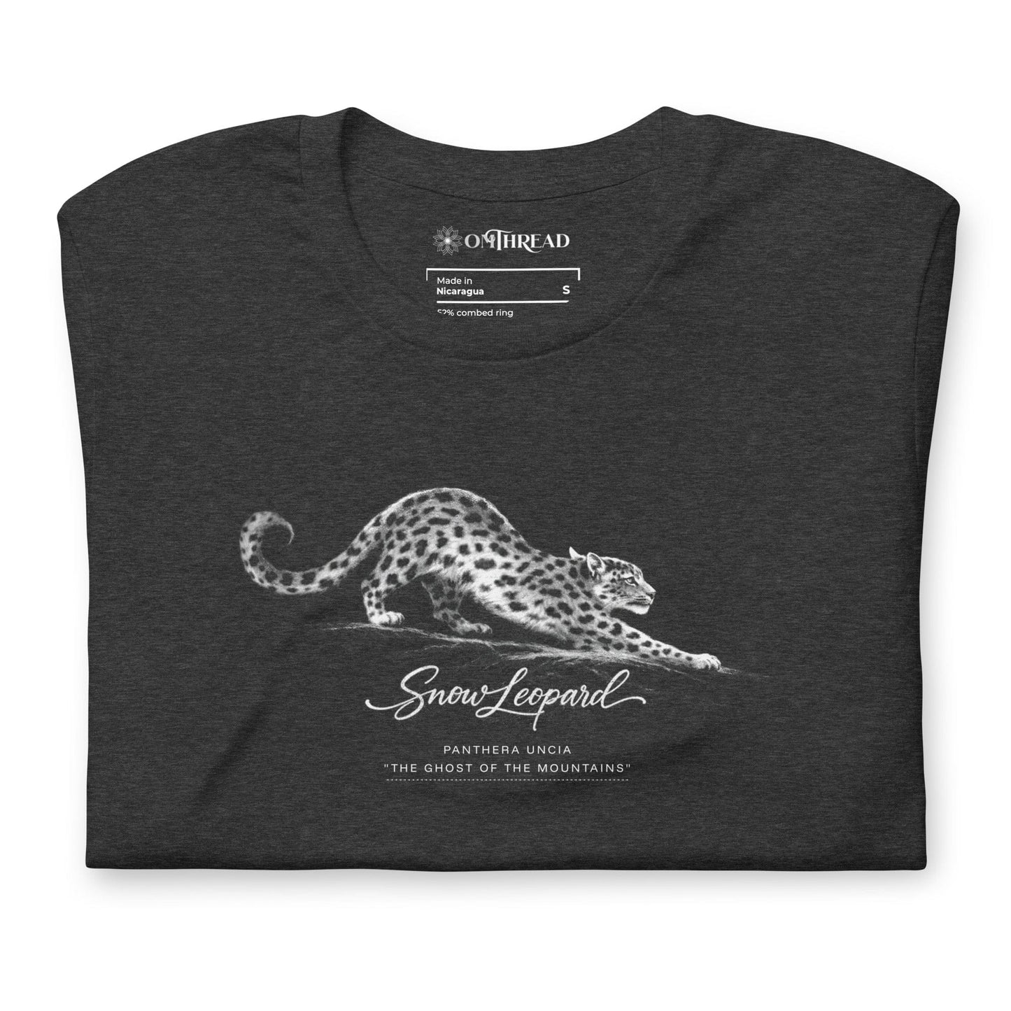 OMTHREAD Snow Leopard Conservation T-Shirt Endangered Panthera Uncia Mountain Cat