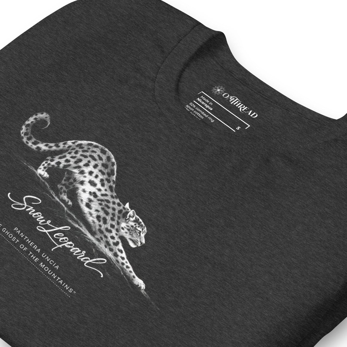 OMTHREAD Snow Leopard Conservation T-Shirt Endangered Panthera Uncia Mountain Cat