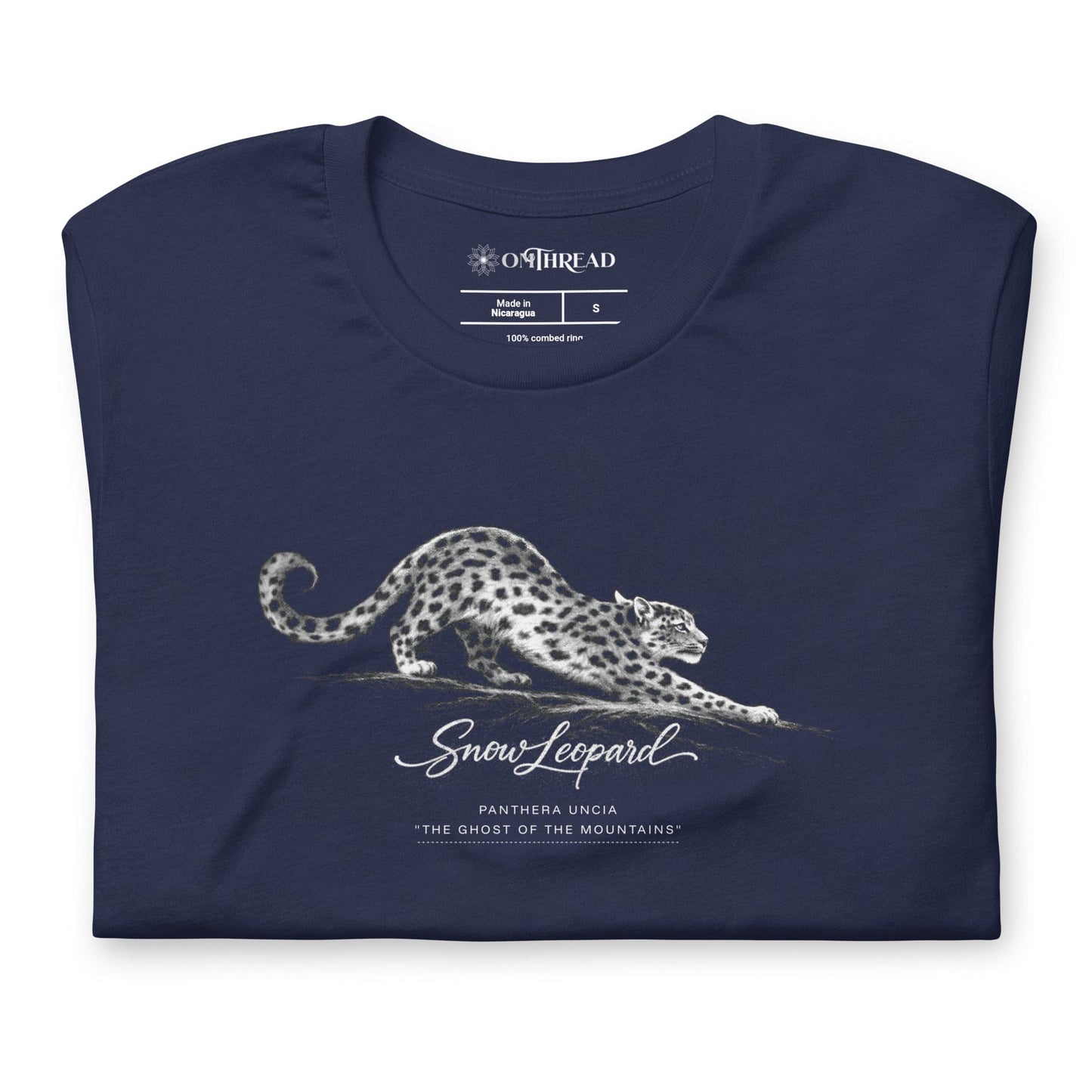 OMTHREAD Snow Leopard Conservation T-Shirt Endangered Panthera Uncia Mountain Cat