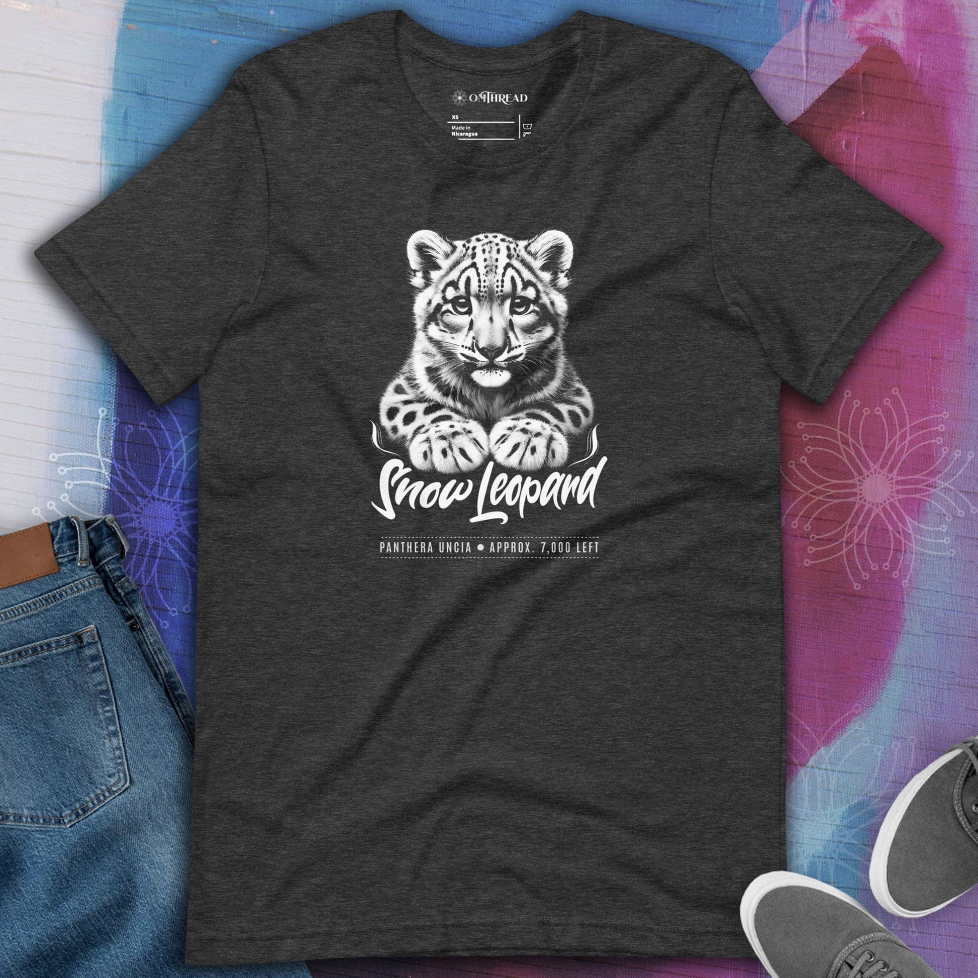 OMTHREAD Snow Leopard Cub  - Approx. 7,000 Left Tee