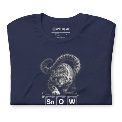 OMTHREAD Snow Leopard Science T Shirt Sn O W Periodic Table Graphic Tee Wildlife Conservation Gift
