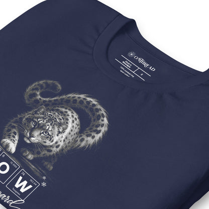 OMTHREAD Snow Leopard Science T Shirt Sn O W Periodic Table Graphic Tee Wildlife Conservation Gift