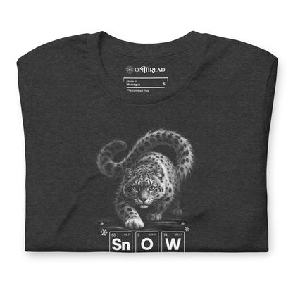 OMTHREAD Snow Leopard Science T Shirt Sn O W Periodic Table Graphic Tee Wildlife Conservation Gift