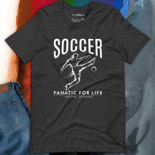 OMTHREAD Soccer Fanatic for Life | Ultimate Graphic Football Lover Tee