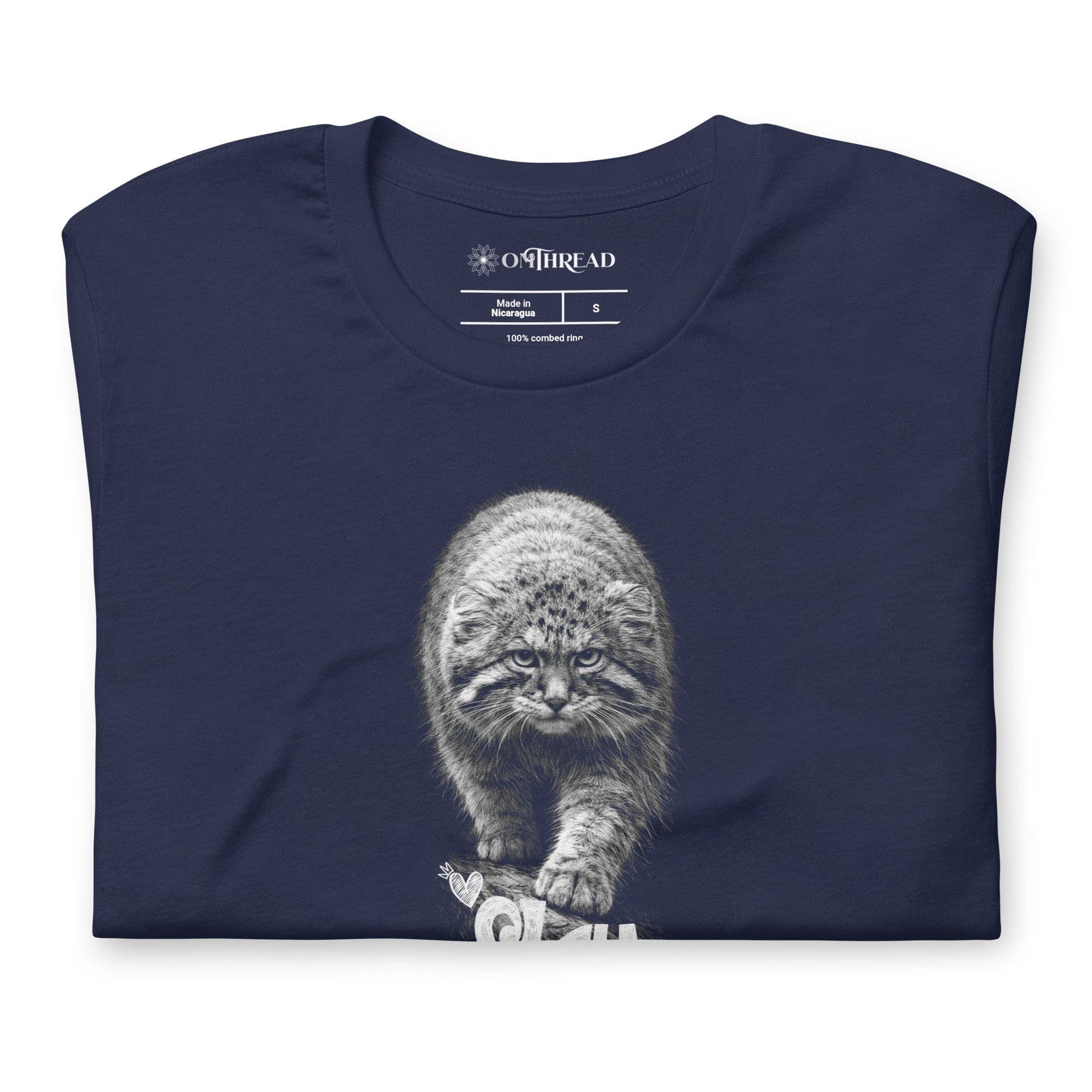 OMTHREAD Stay Grumpy Pallas Cat T-Shirt – Funny Wild Cat Manul Tee
