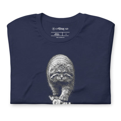 OMTHREAD Stay Grumpy Pallas Cat T-Shirt – Funny Wild Cat Manul Tee