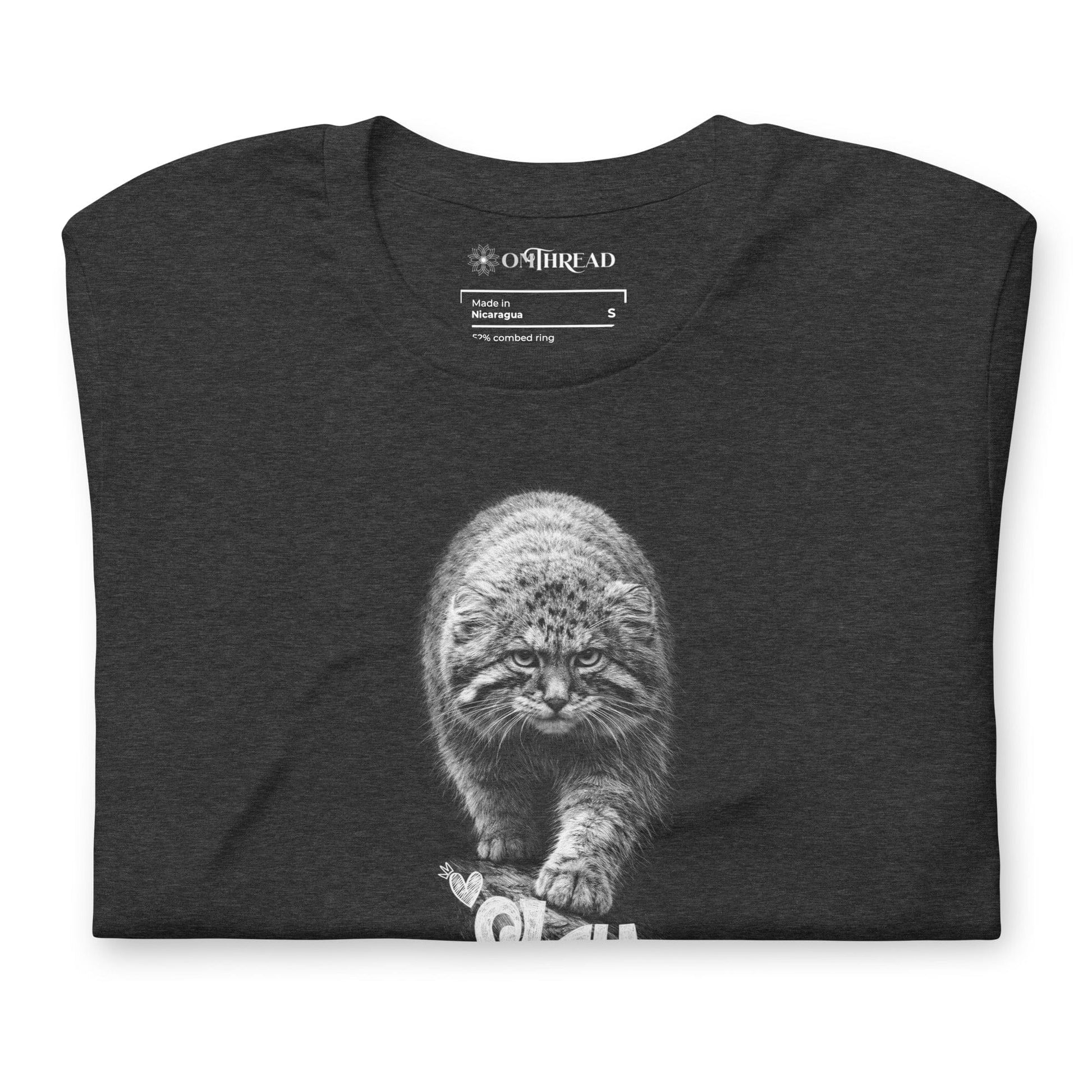 OMTHREAD Stay Grumpy Pallas Cat T-Shirt – Funny Wild Cat Manul Tee