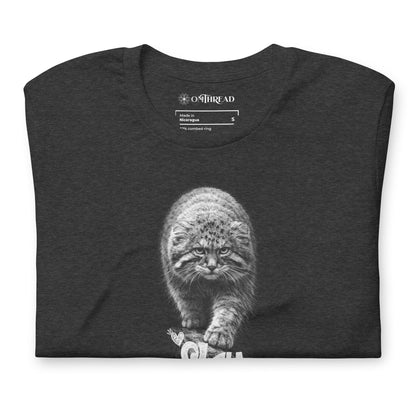 OMTHREAD Stay Grumpy Pallas Cat T-Shirt – Funny Wild Cat Manul Tee