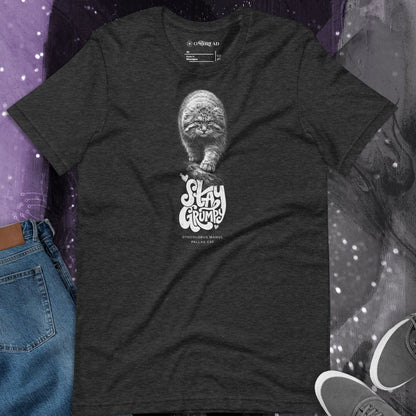 OMTHREAD Stay Grumpy Pallas Cat T-Shirt – Funny Wild Cat Manul Tee