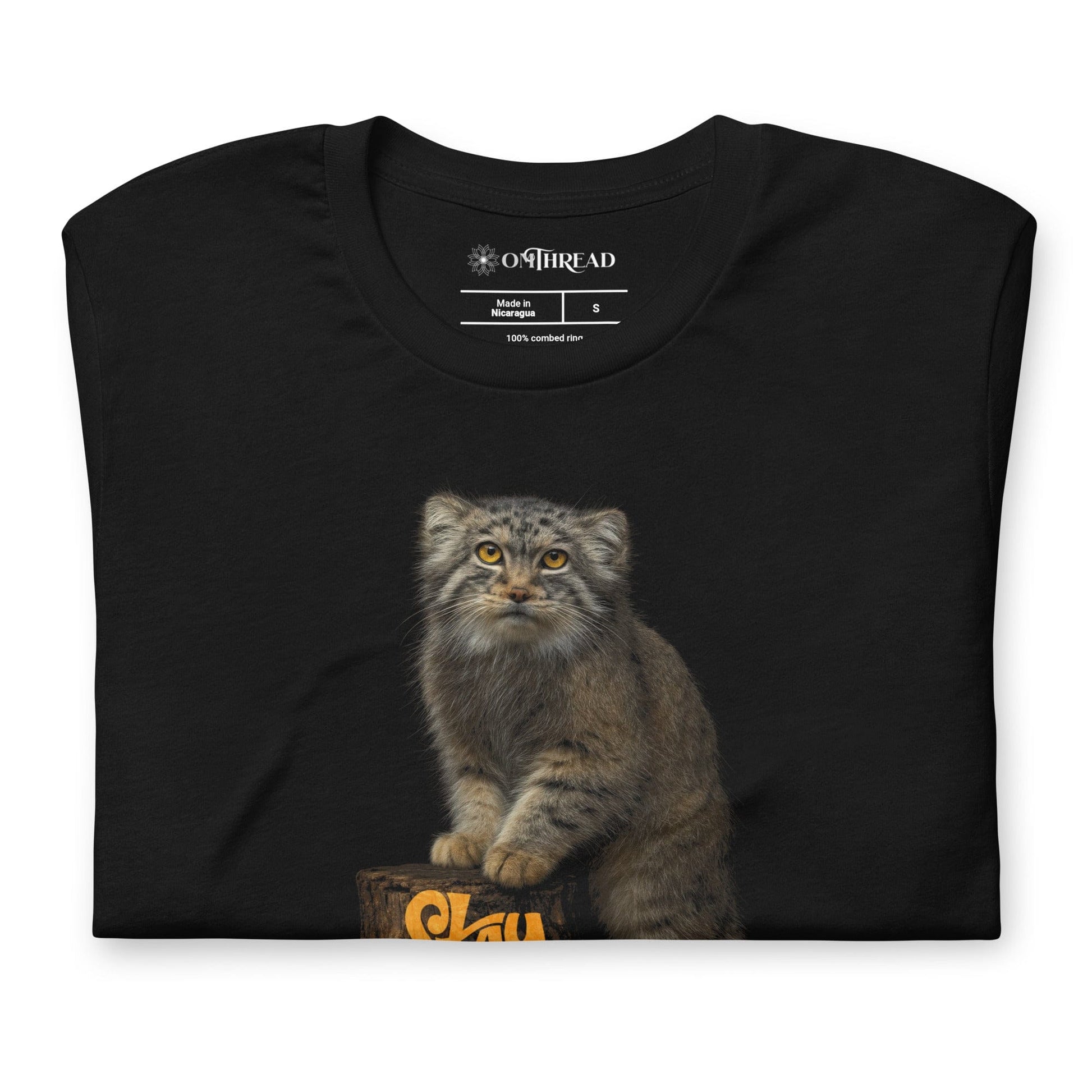 OMTHREAD Stay Wild Pallas Cat T-Shirt for Manul Wild Cat Lovers