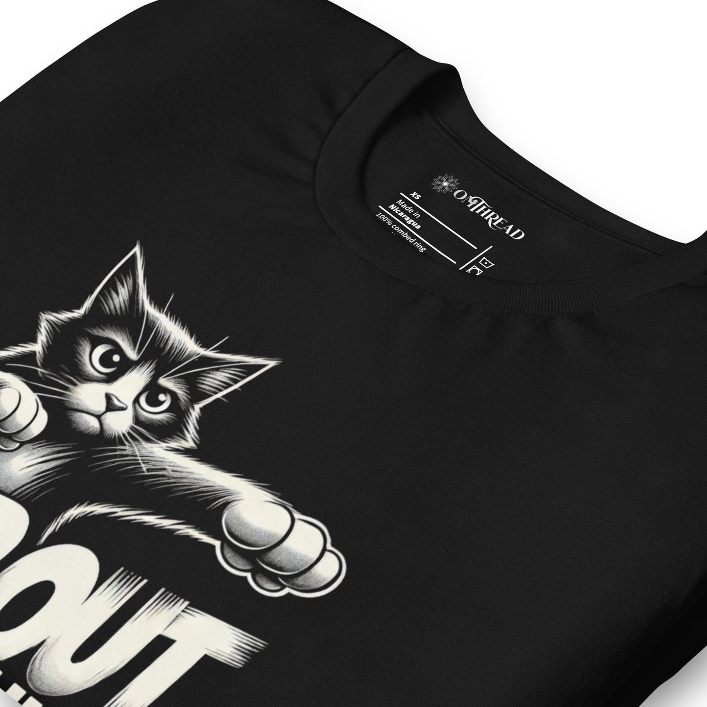 OMTHREAD Tap Out Bruh Cat T-Shirt | Funny Fighting Cat Lover Graphic Tee