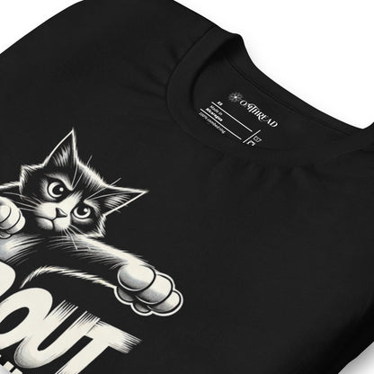 OMTHREAD Tap Out Bruh Cat T-Shirt | Funny Fighting Cat Lover Graphic Tee