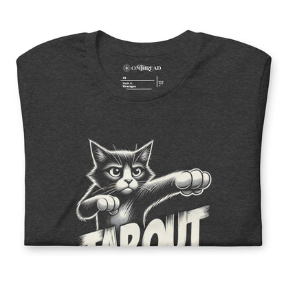 OMTHREAD Tap Out Bruh Cat T-Shirt | Funny Fighting Cat Lover Graphic Tee