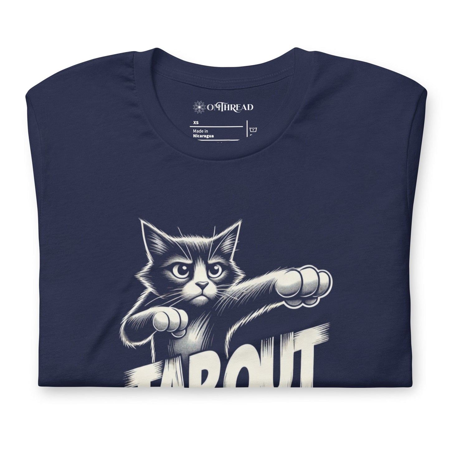 OMTHREAD Tap Out Bruh Cat T-Shirt | Funny Fighting Cat Lover Graphic Tee