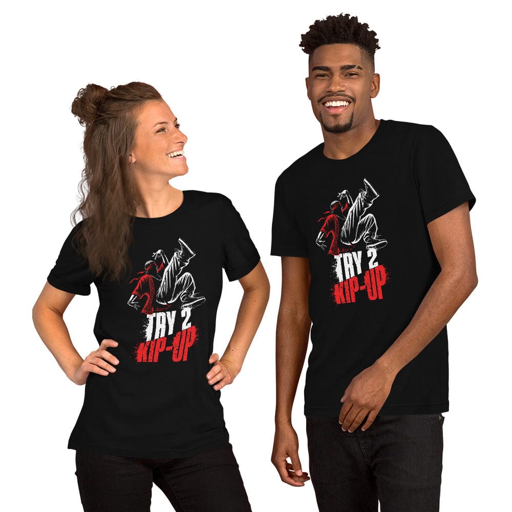 OMTHREAD Try 2 Kip-Up Breakdance Graphic Sports Tee