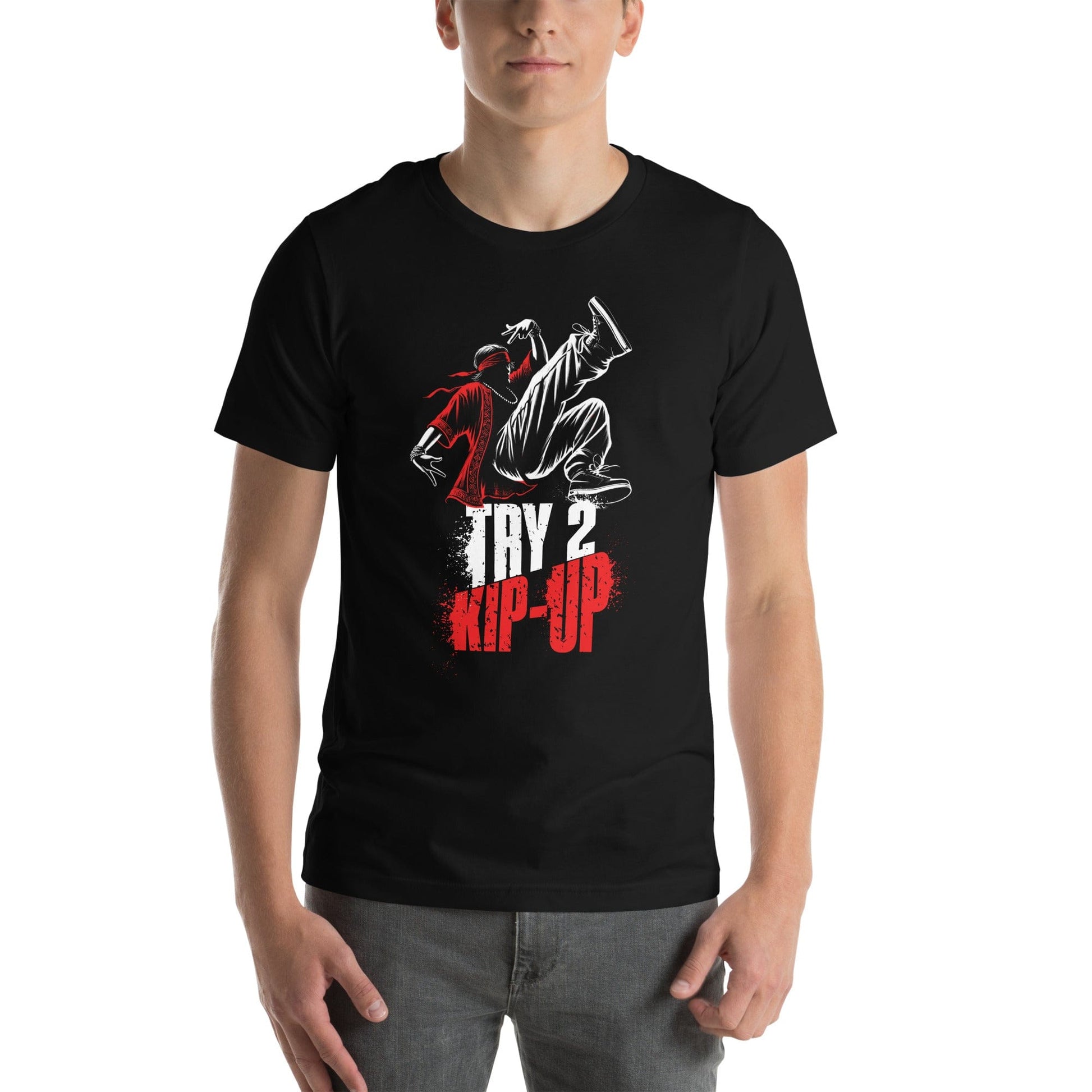 OMTHREAD Try 2 Kip-Up Breakdance Graphic Sports Tee