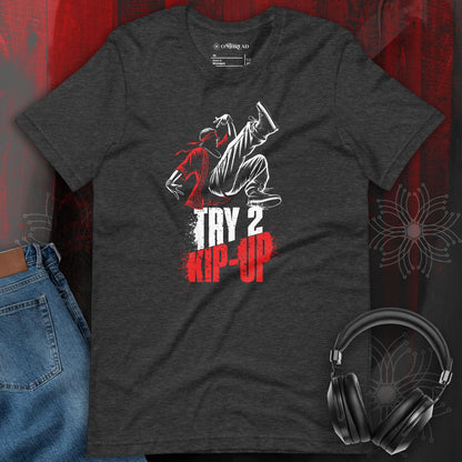 OMTHREAD Try 2 Kip-Up Breakdance Graphic Sports Tee