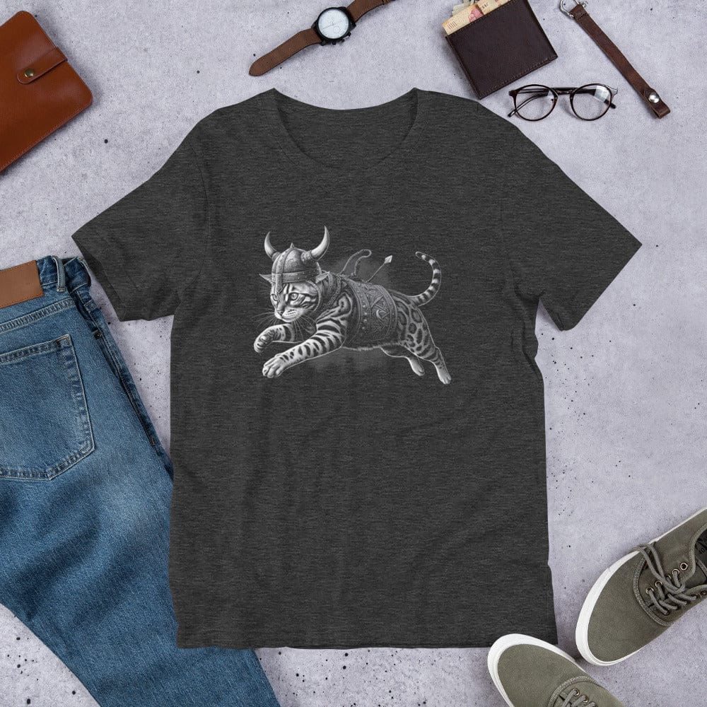 OMTHREAD Viking Cat Warrior - The Fiercest Feline in Battle Tee