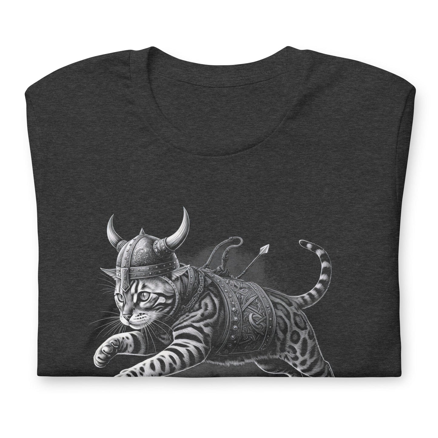 OMTHREAD Viking Cat Warrior - The Fiercest Feline in Battle Tee