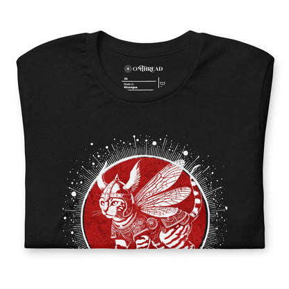 OMTHREAD Viking Cat with Wings T-Shirt | Norse Mythology-Inspired Design Tee