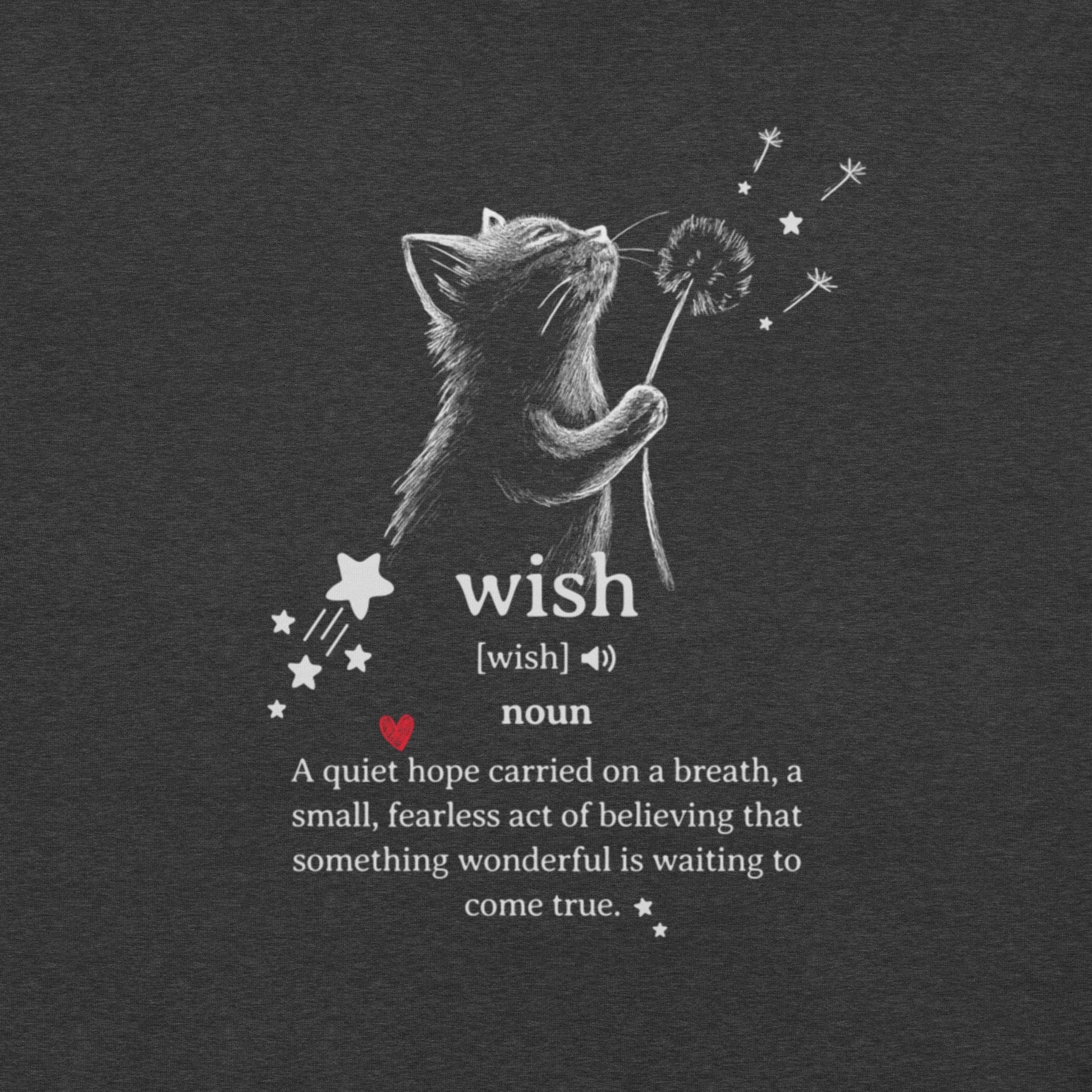 OMTHREAD Wish Cat Definition T-Shirt, Inspirational Cat Shirt, Cute Gift for Cat Lovers