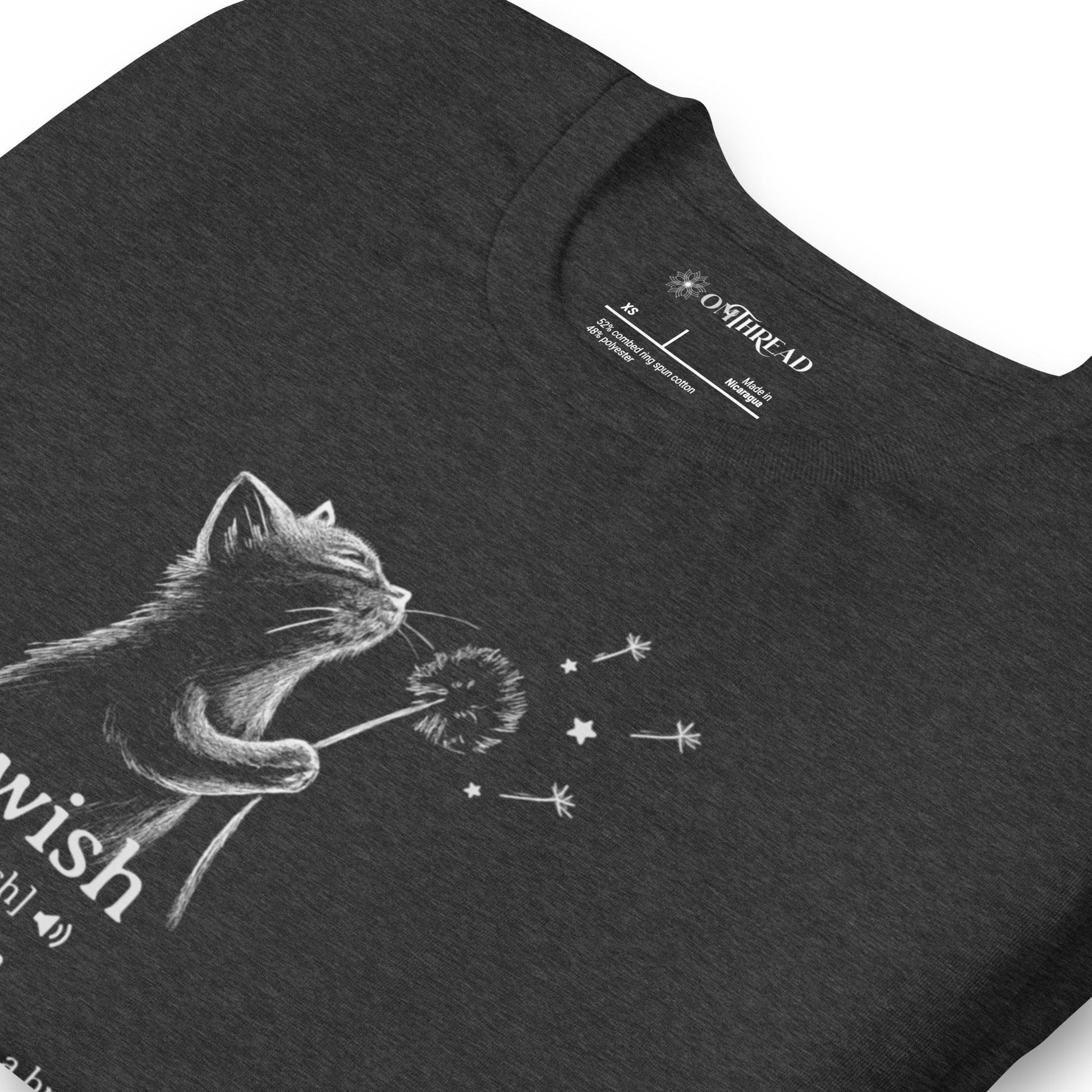 OMTHREAD Wish Cat Definition T-Shirt, Inspirational Cat Shirt, Cute Gift for Cat Lovers