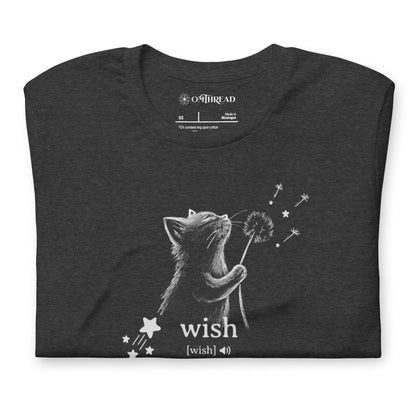 OMTHREAD Wish Cat Definition T-Shirt, Inspirational Cat Shirt, Cute Gift for Cat Lovers